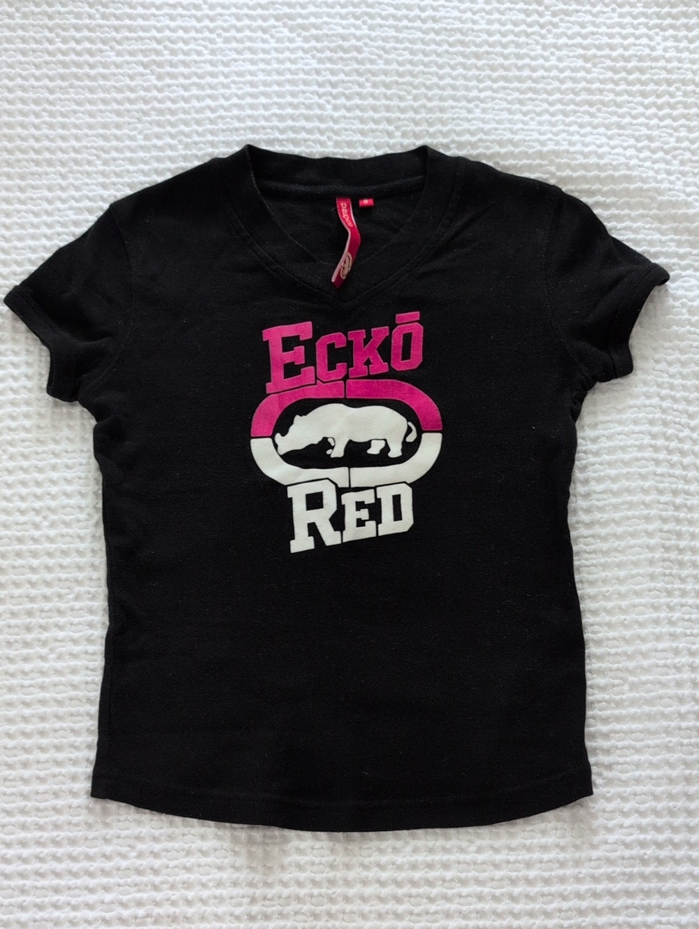 Women's Vintage Y2K Ecko Red Graphic Baby Tee